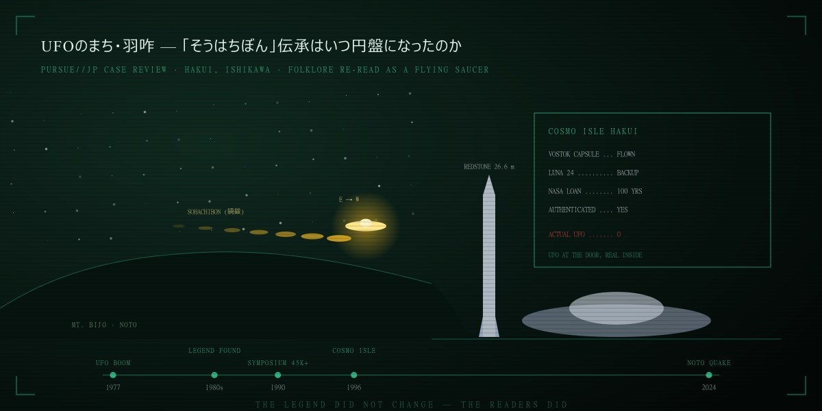 UFOのまち羽咋——そうはちぼん伝承とコスモアイル羽咋