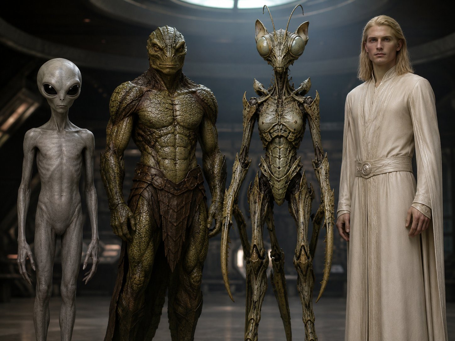 4種族の宇宙人——グレイ・レプティリアン・マンティス・ノルディック